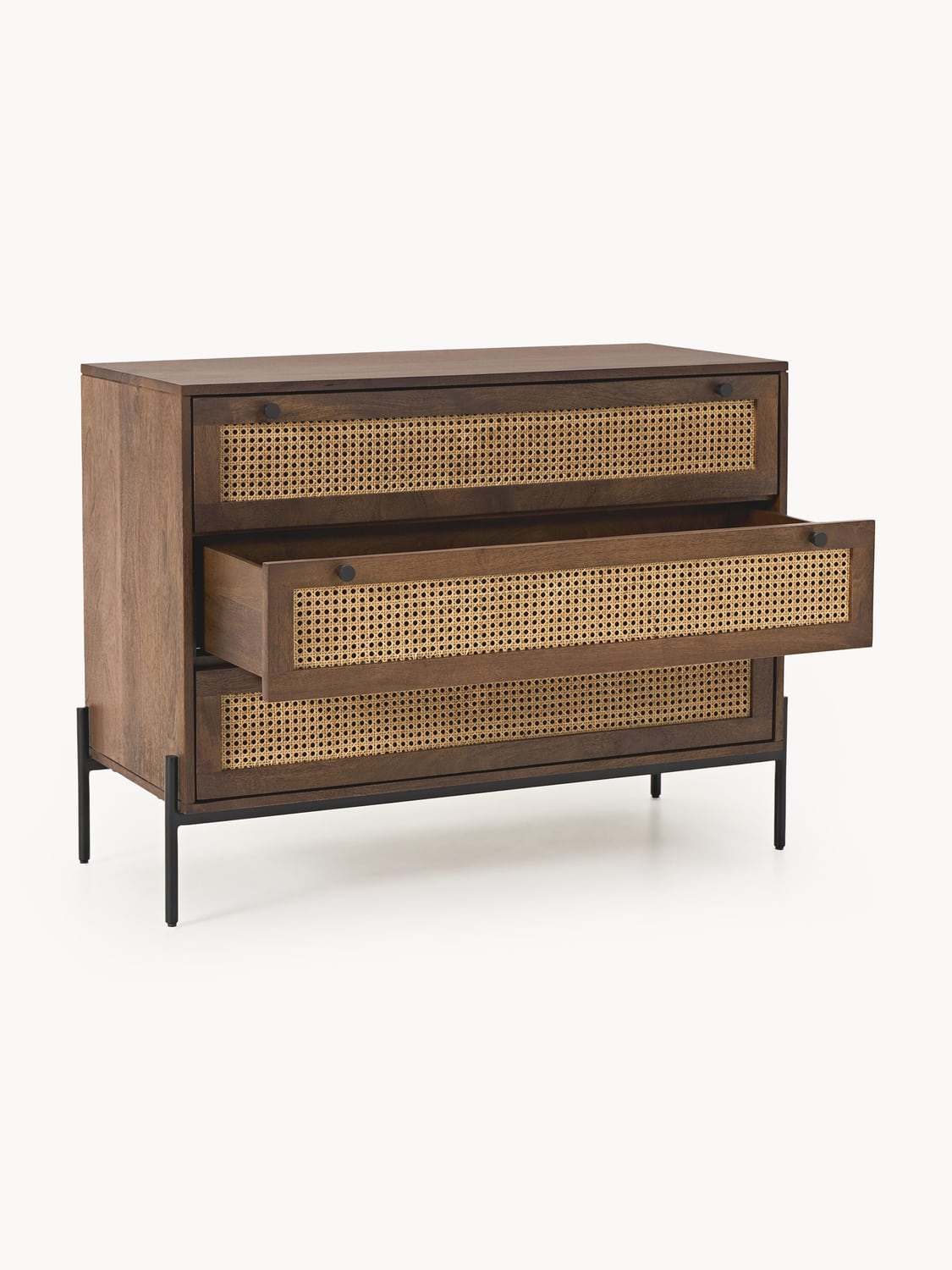 Vienna Chest of Drawers with Viennese Cane — Camel