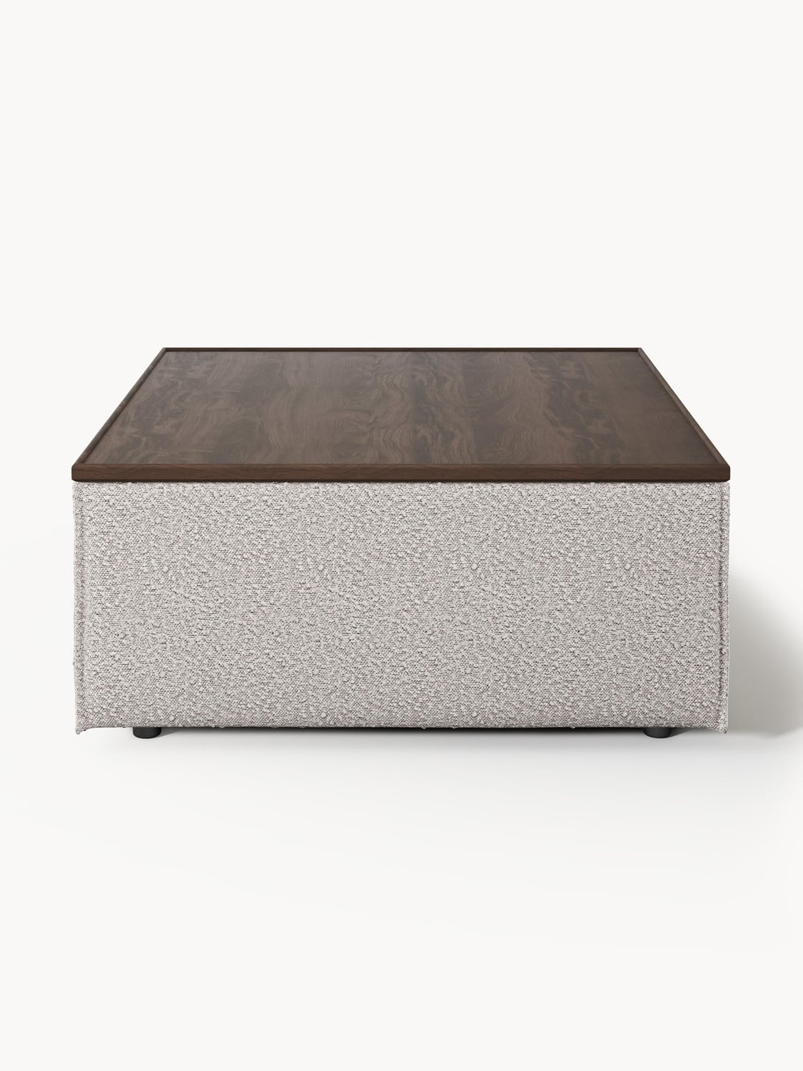 Lennon Sofa Ottoman in Bouclé with Storage — Grey