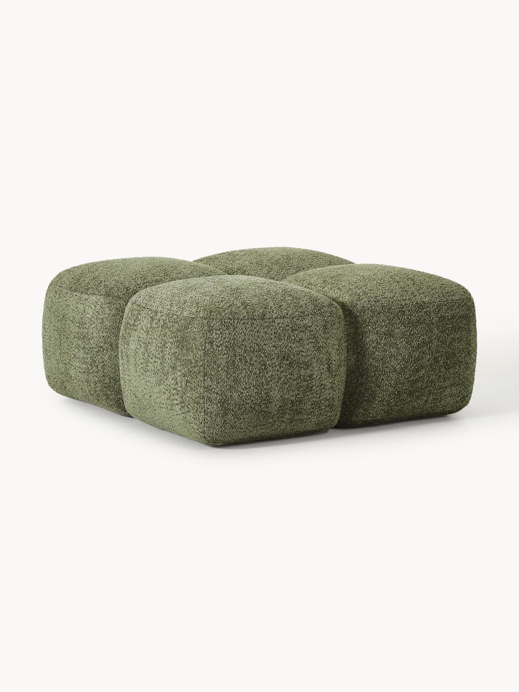 Tayla Sofa Ottoman in Teddy Bouclé — Olive