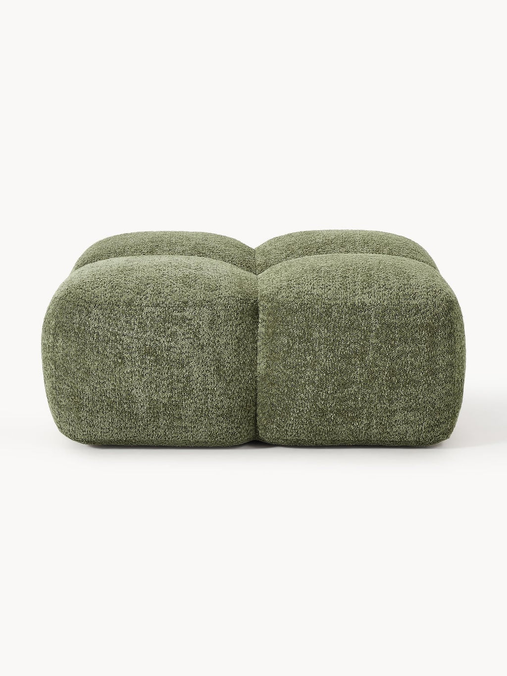 Tayla Sofa Ottoman in Teddy Bouclé — Olive