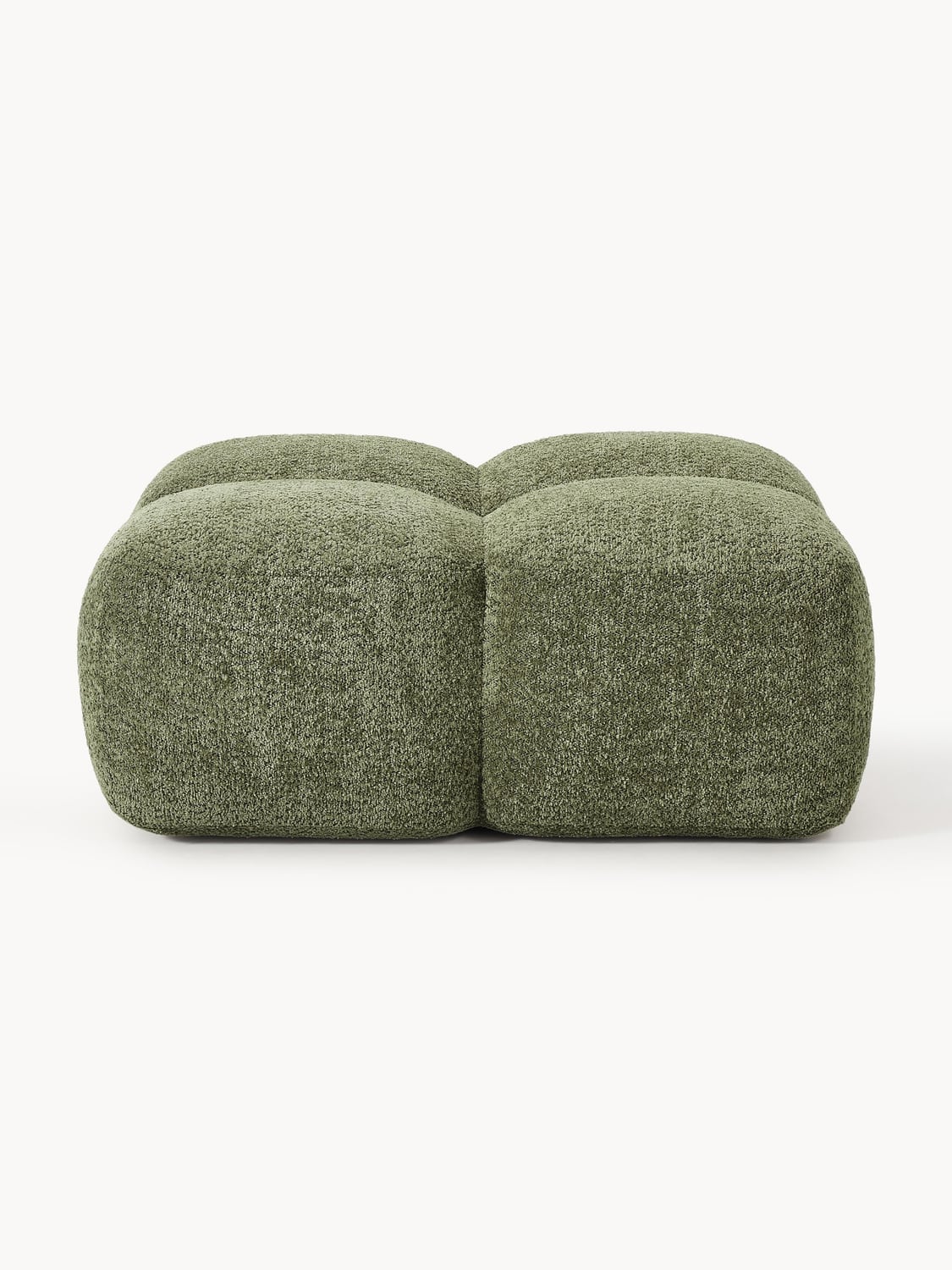 Tayla Sofa Ottoman in Teddy Bouclé — Olive