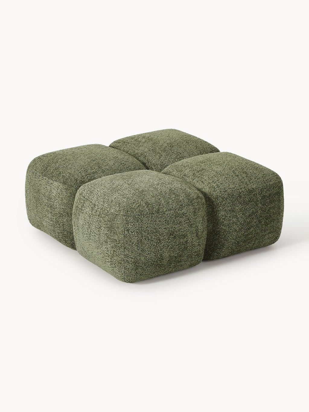 Tayla Sofa Ottoman in Teddy Bouclé — Olive