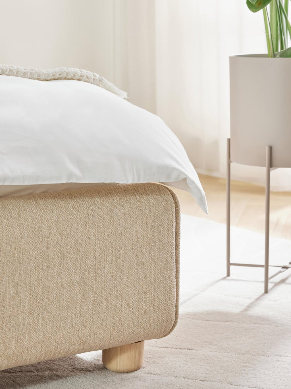 Ebba Upholstered Bed — Blush