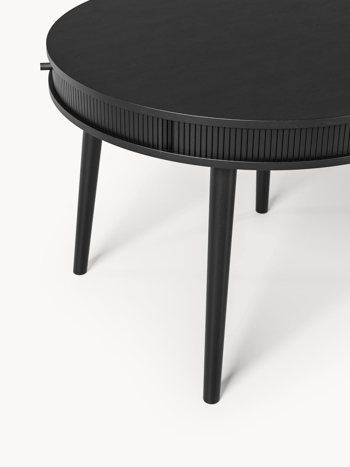 Calary Round Dining Table with Storage, in various sizes — Grey