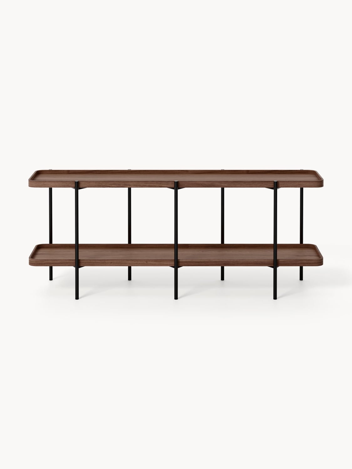 Renee Low Wooden Shelving Unit — Taupe