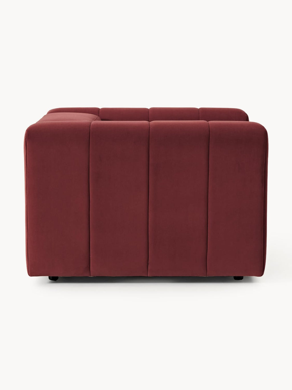 Lena Velvet-Lounge Chair — Burgundy