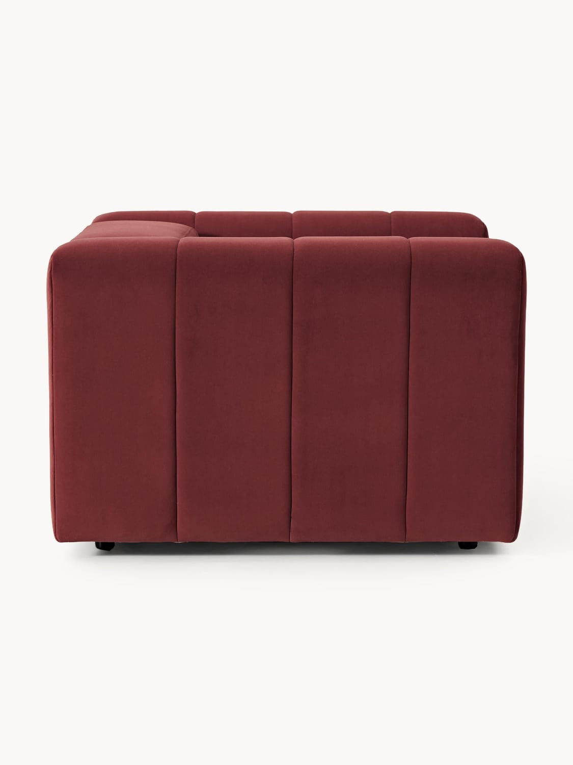 Lena Velvet-Lounge Chair — Burgundy