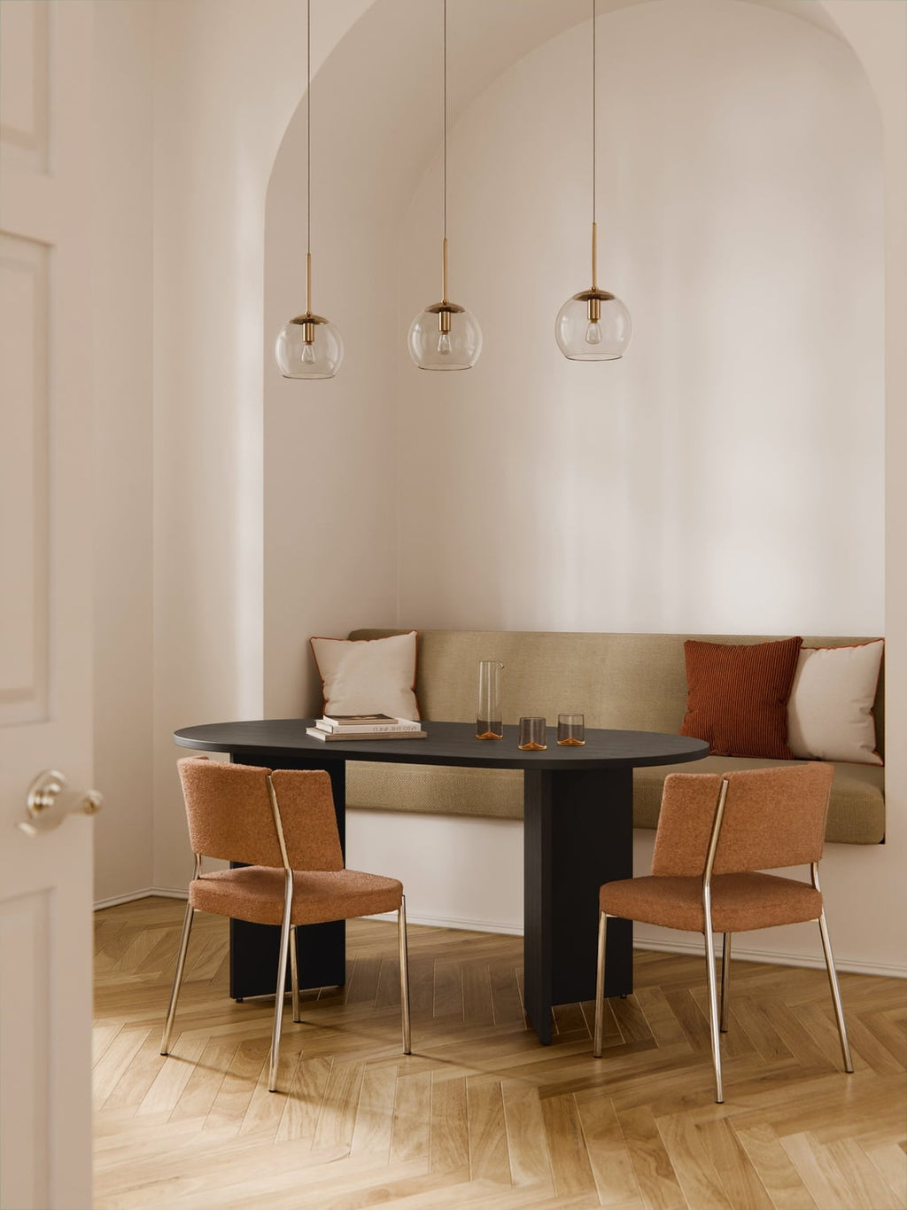 Toni Oval Wood-Dining Table, 200 x 90 cm