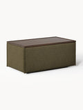 Lennon Sofa Ottoman in Bouclé with Storage — Brown