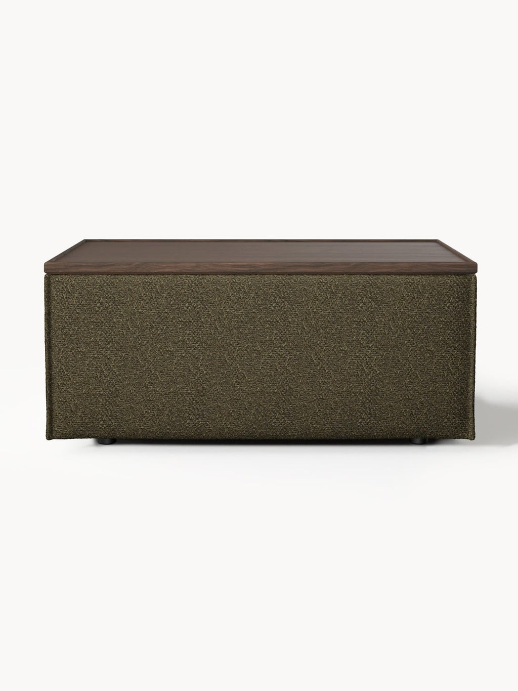Lennon Sofa Ottoman in Bouclé with Storage — Brown