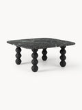 Lyndi Marble-Coffee Table with Oak Legs — Taupe