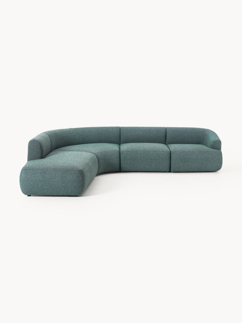 Sofia Modular Bouclé Corner Sofa (4-seater) — Petrol Blue