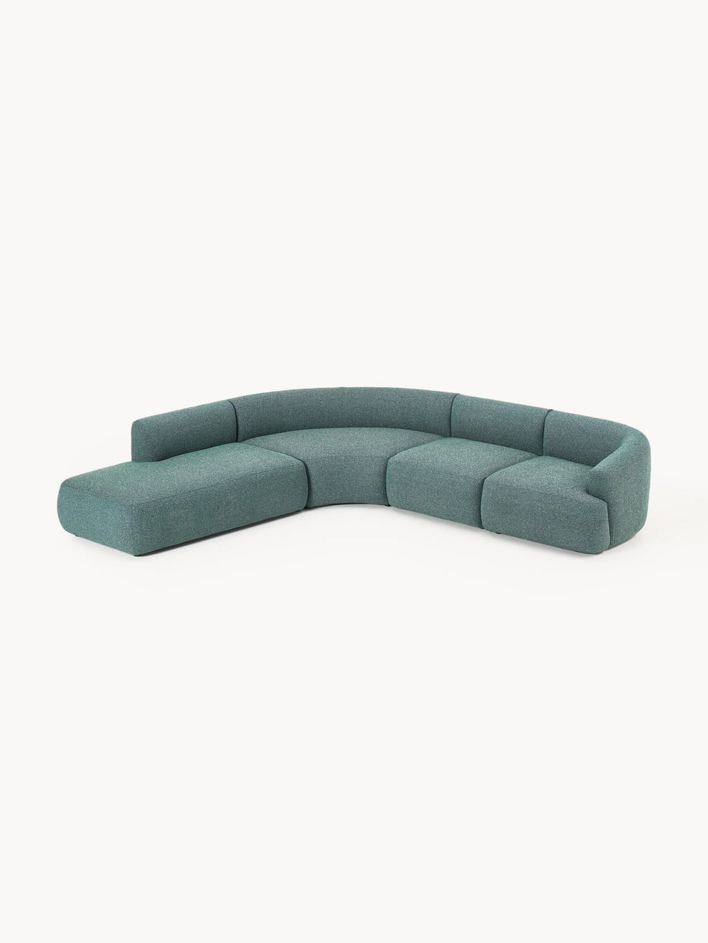 Sofia Modular Bouclé Corner Sofa (4-seater) — Petrol Blue