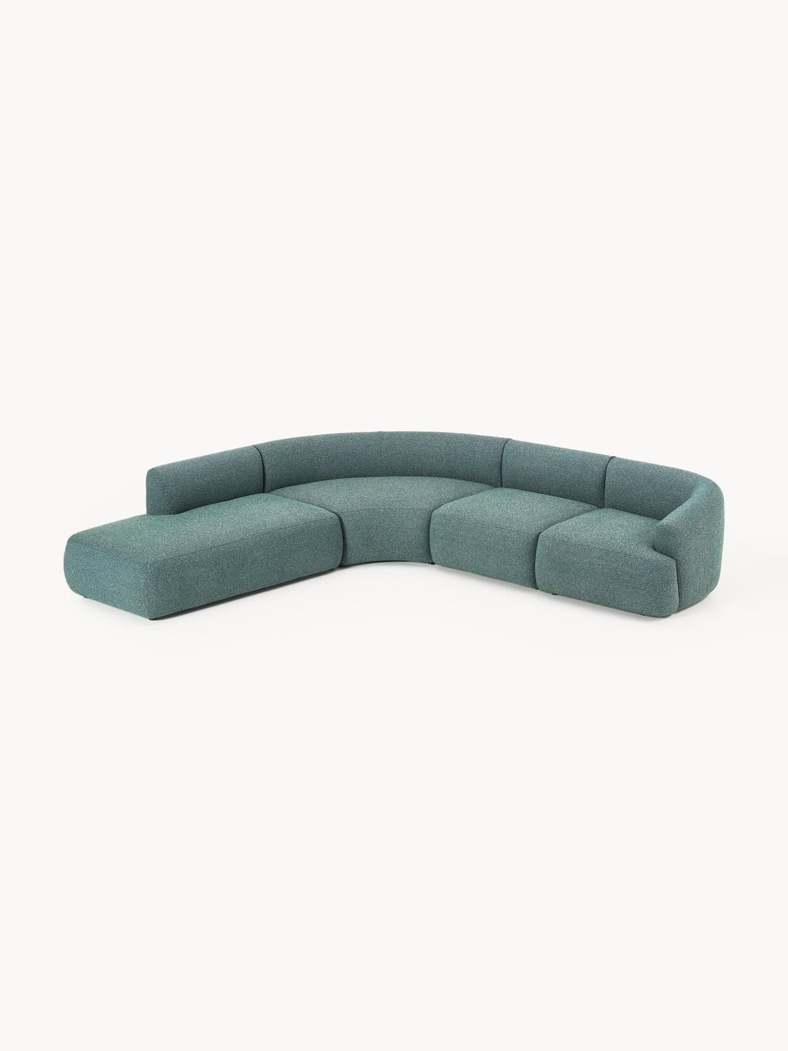 Sofia Modular Bouclé Corner Sofa (4-seater) — Petrol Blue