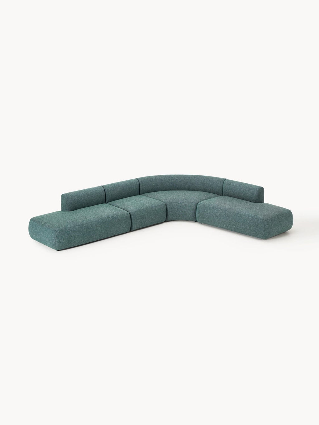 Sofia Modular Bouclé Corner Sofa (4-seater) — Sea Green