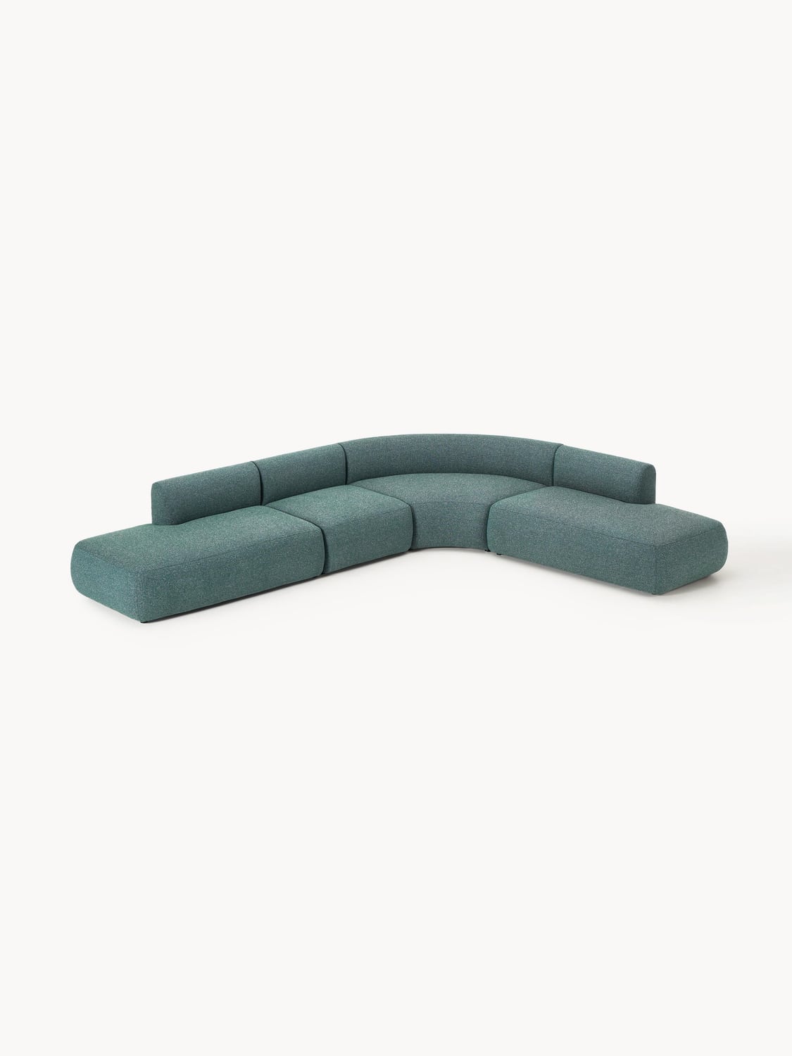 Sofia Modular Bouclé Corner Sofa (4-seater) — Sea Green