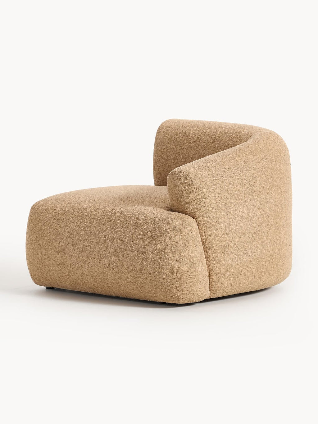 Sofia Bouclé Corner Module — Warm Grey