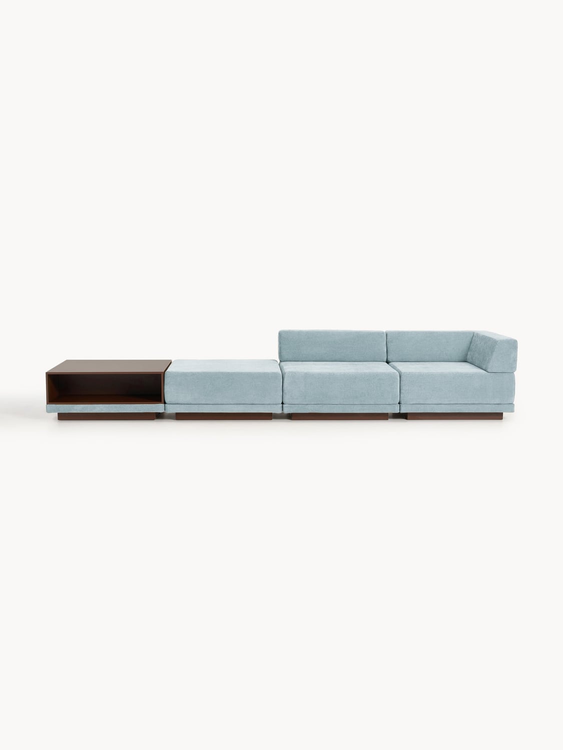 Colin Modular Sofa (4-seater) with Coffee Table & Ottoman — Lilac