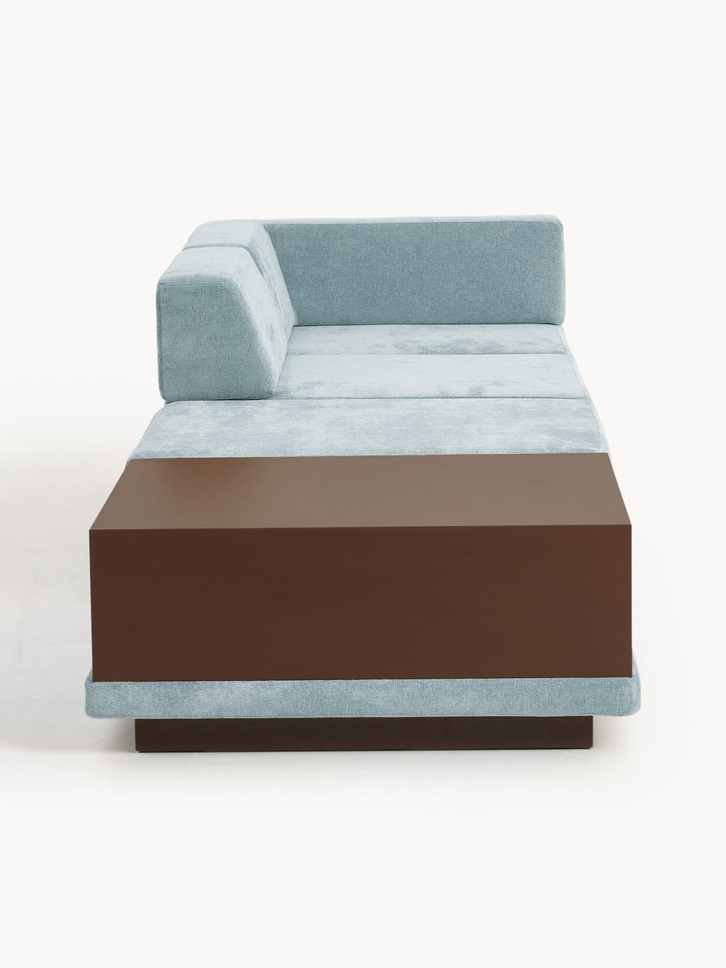 Colin Modular Sofa (4-seater) with Coffee Table & Ottoman — Lilac