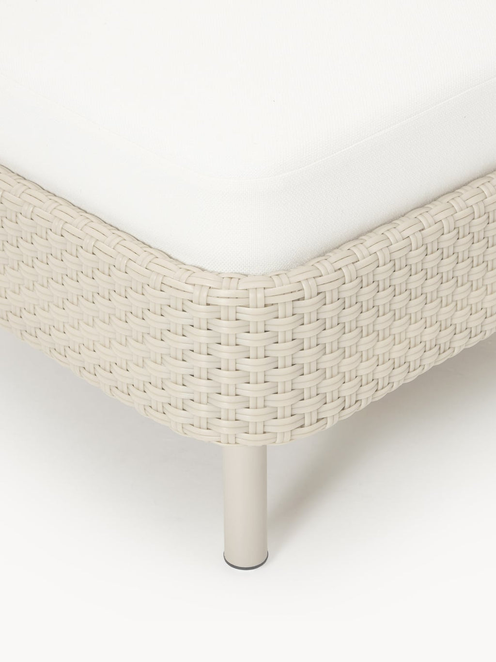 Hani Garden Sofa Ottoman with Protective Cover — Off-White