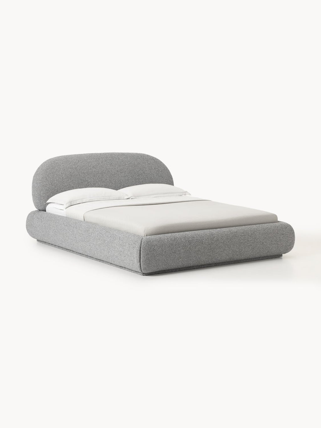 Alba Bouclé Upholstered Bed — Lilac