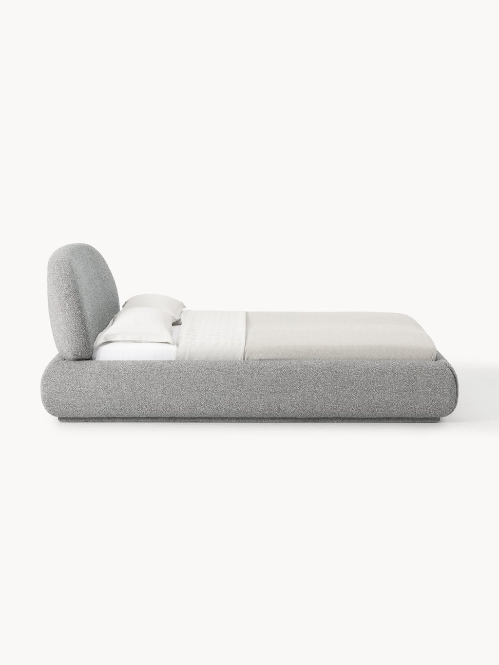 Alba Bouclé Upholstered Bed — Lilac