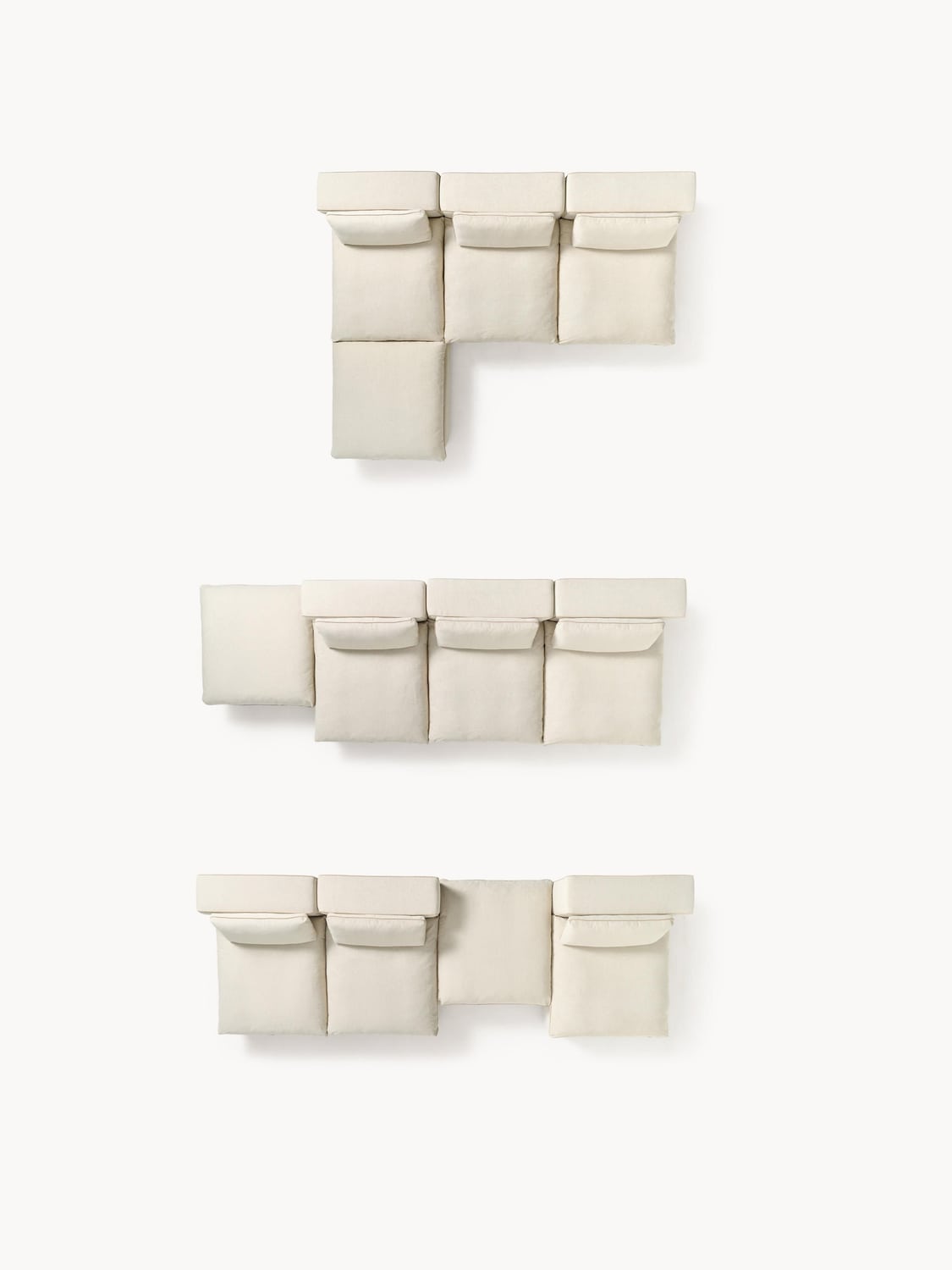 Felix Modular XL Sofa with Ottoman (left/right) — Light Grey