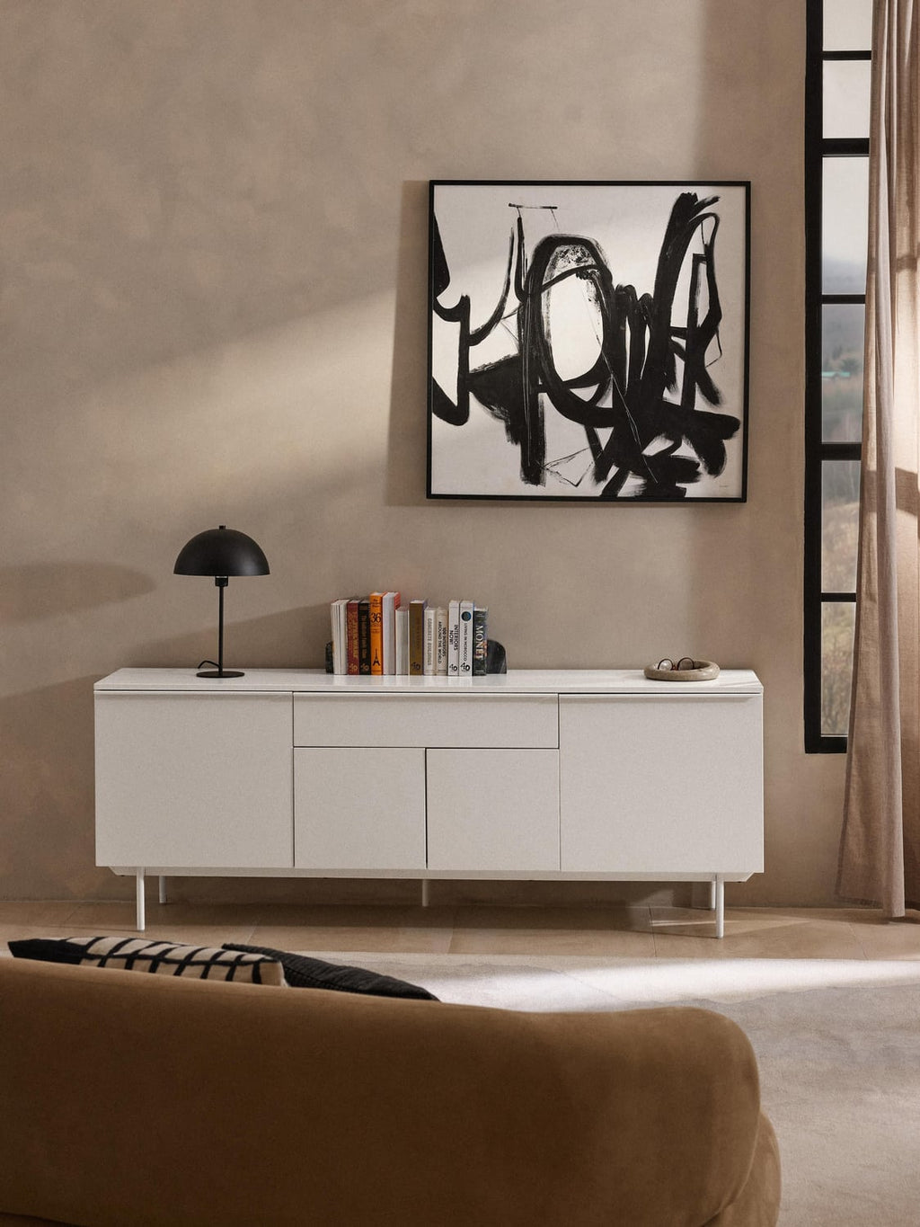 Elona Wooden Sideboard — Taupe