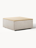 Lennon Sofa Ottoman in Linen Blend with Storage — Linen Beige