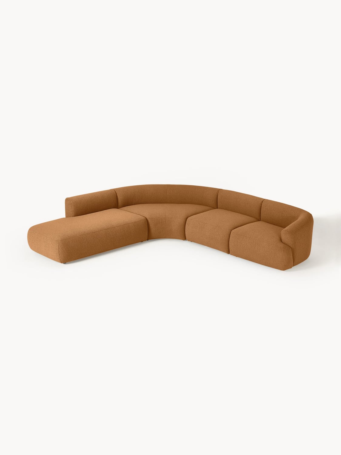 Sofia Modular Bouclé Corner Sofa (4-seater) — Camel