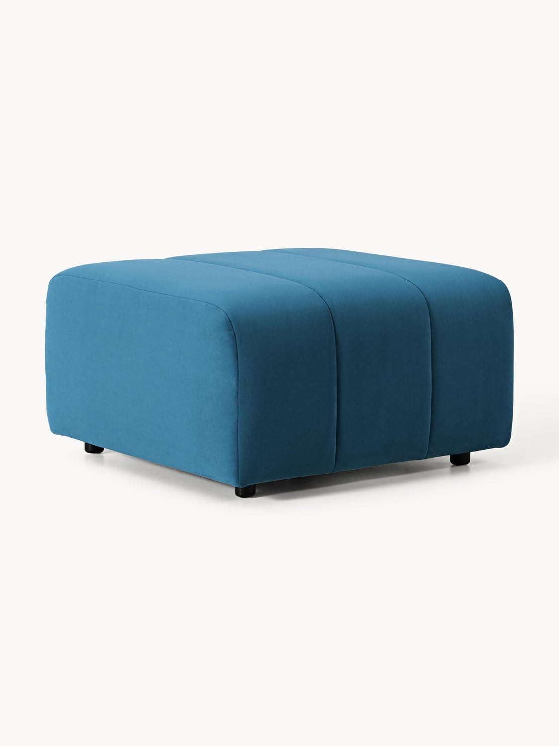 Lena Velvet-Sofa Ottoman — Teal