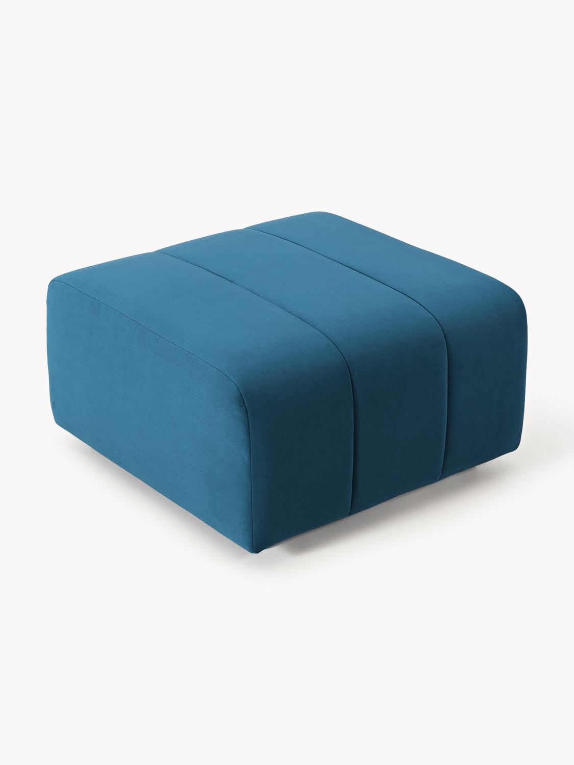 Lena Velvet-Sofa Ottoman — Teal