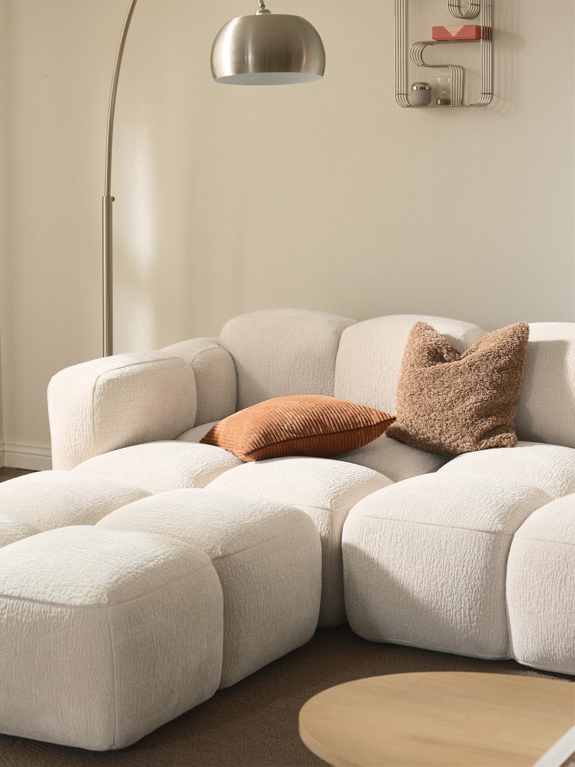 Tayla Sofa Ottoman — Off-White
