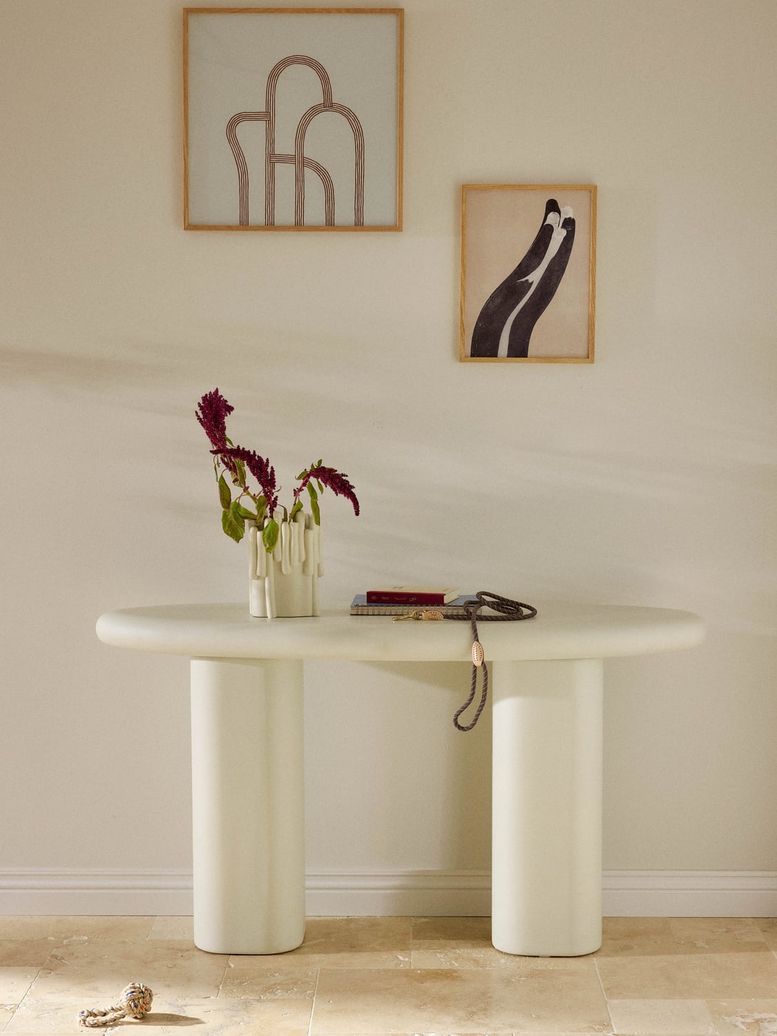 Anaya Indoor & Outdoor Console Table — Off-White