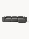 Lennon Modular Sofa (4-seater) with Ottoman (left/right) — Dark Grey