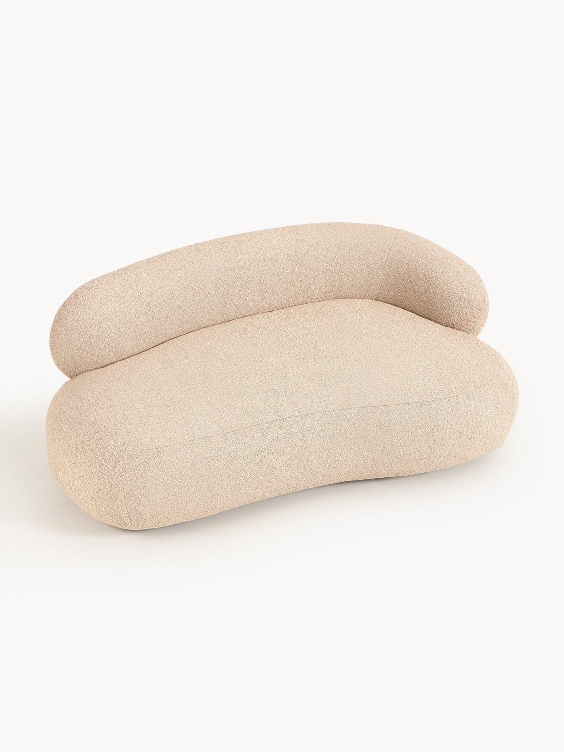 Alba Bouclé Sofa (2-seater) — Beige