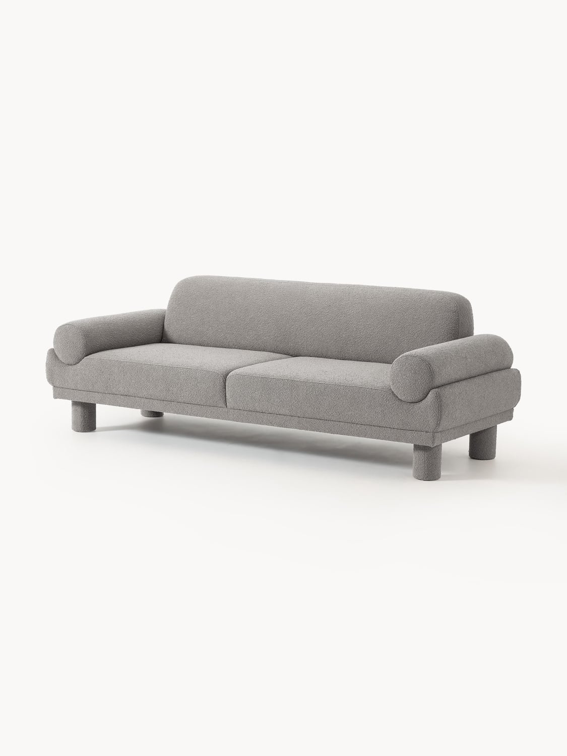 Lilo Bouclé Sofa (3-seater) — Grey