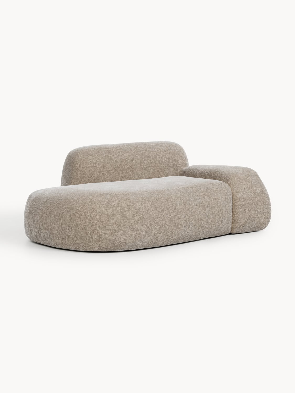 Wolke Sofa (2-seater) with Chaise Longue — Oatmeal
