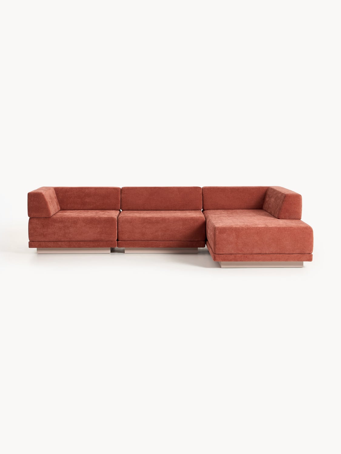 Colin Modular Corner Sofa (4-seater) — Terracotta