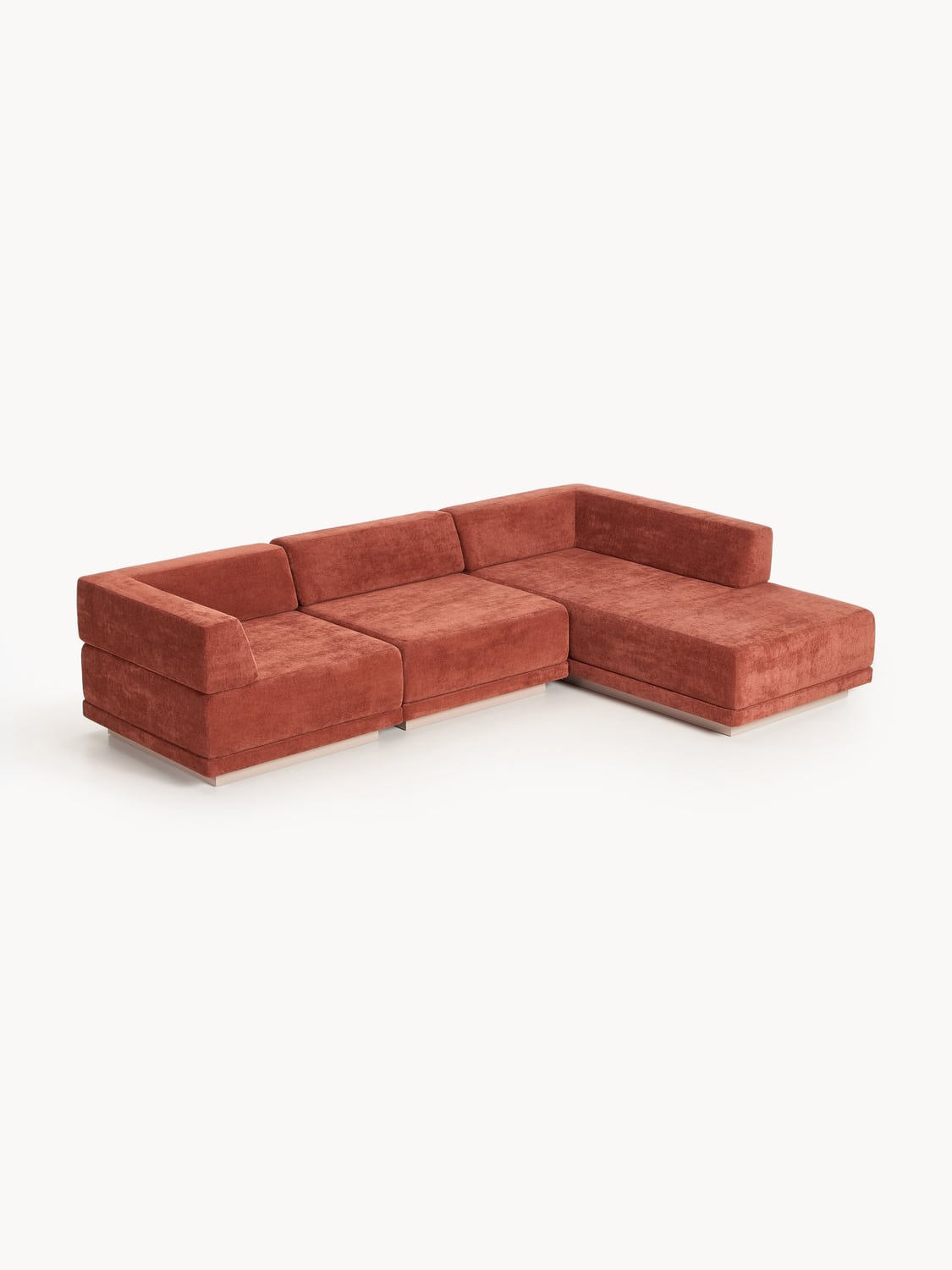 Colin Modular Corner Sofa (4-seater) — Terracotta