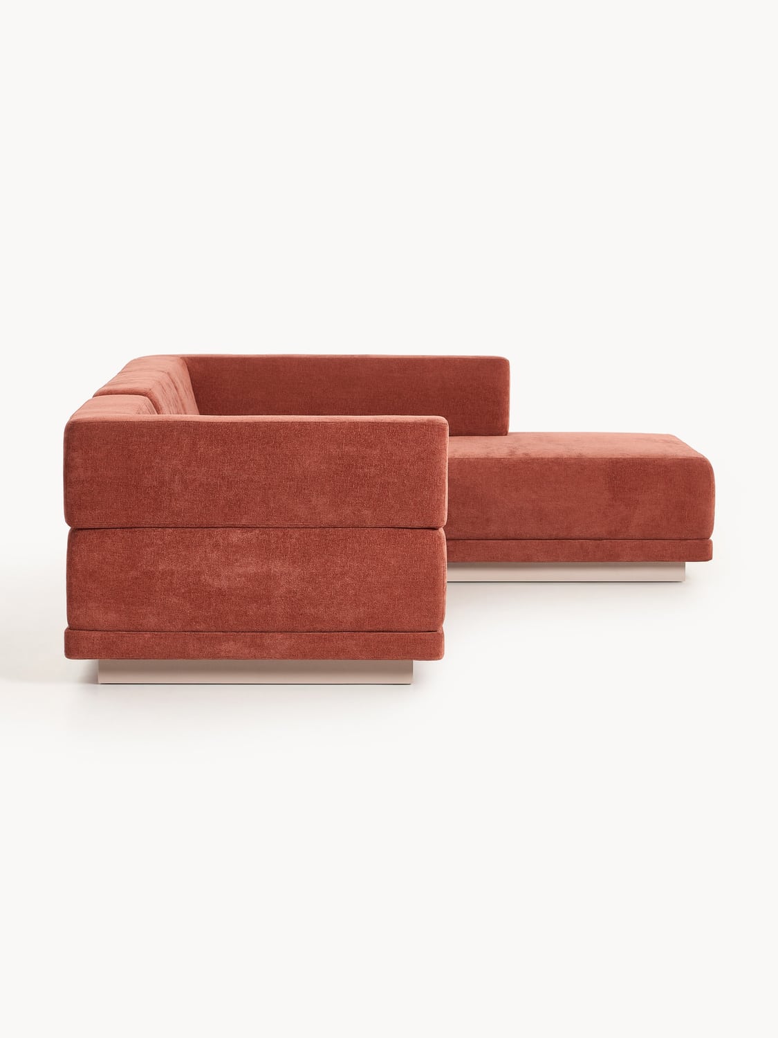 Colin Modular Corner Sofa (4-seater) — Terracotta