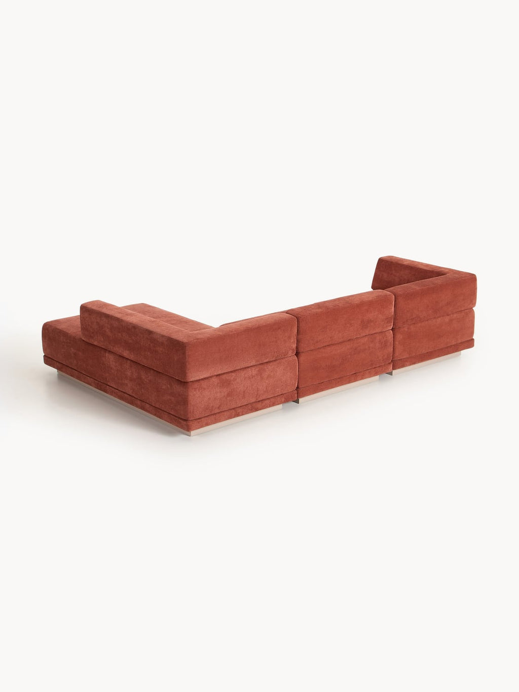 Colin Modular Corner Sofa (4-seater) — Terracotta