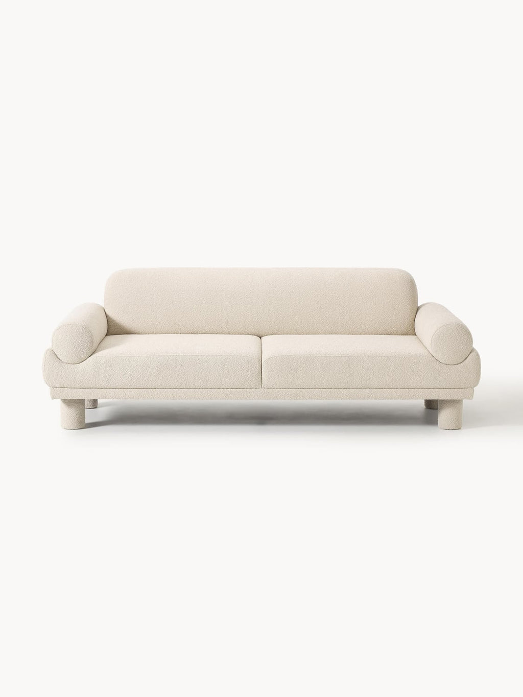 Lilo Bouclé Sofa (3-seater) — Light Grey