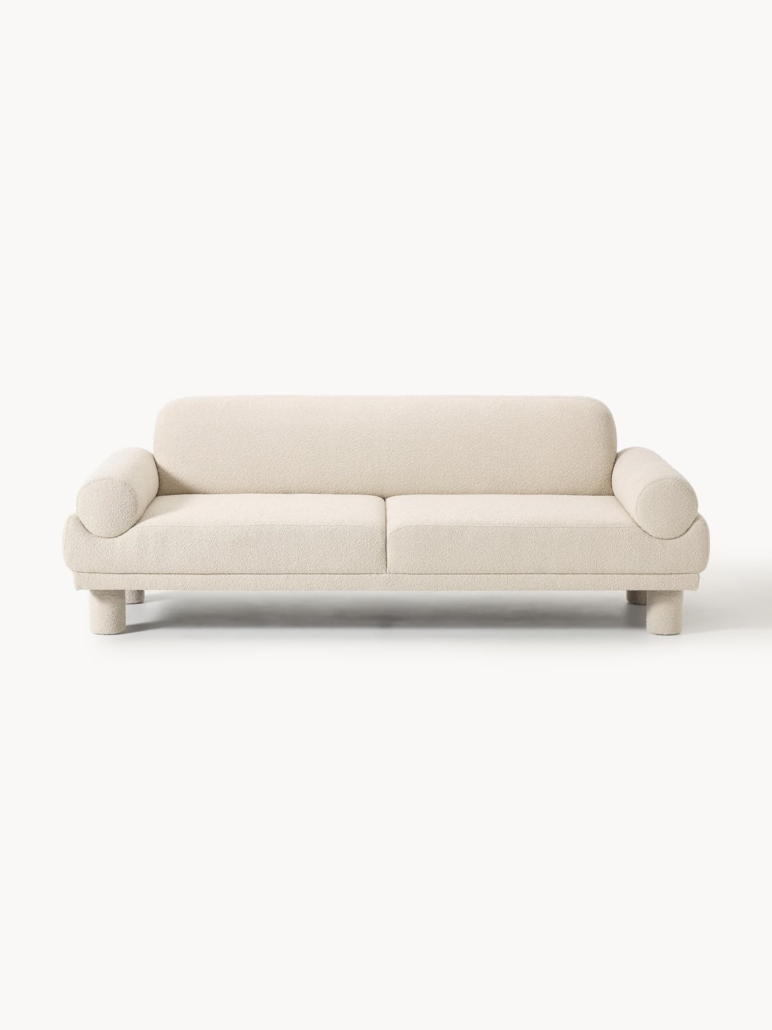 Lilo Bouclé Sofa (3-seater) — Light Grey