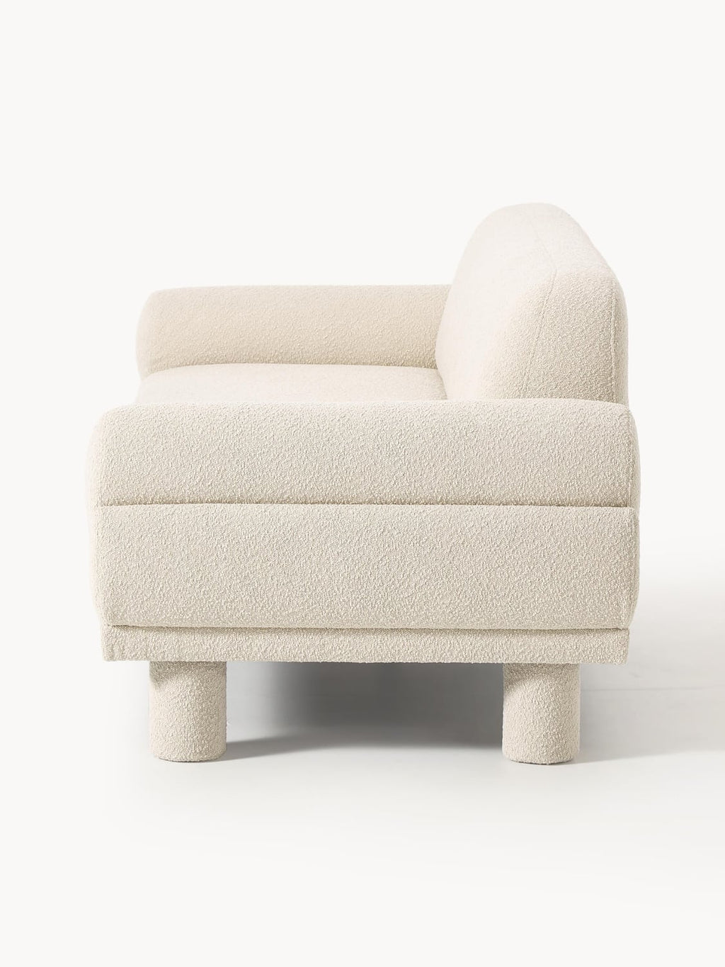 Lilo Bouclé Sofa (3-seater) — Light Grey