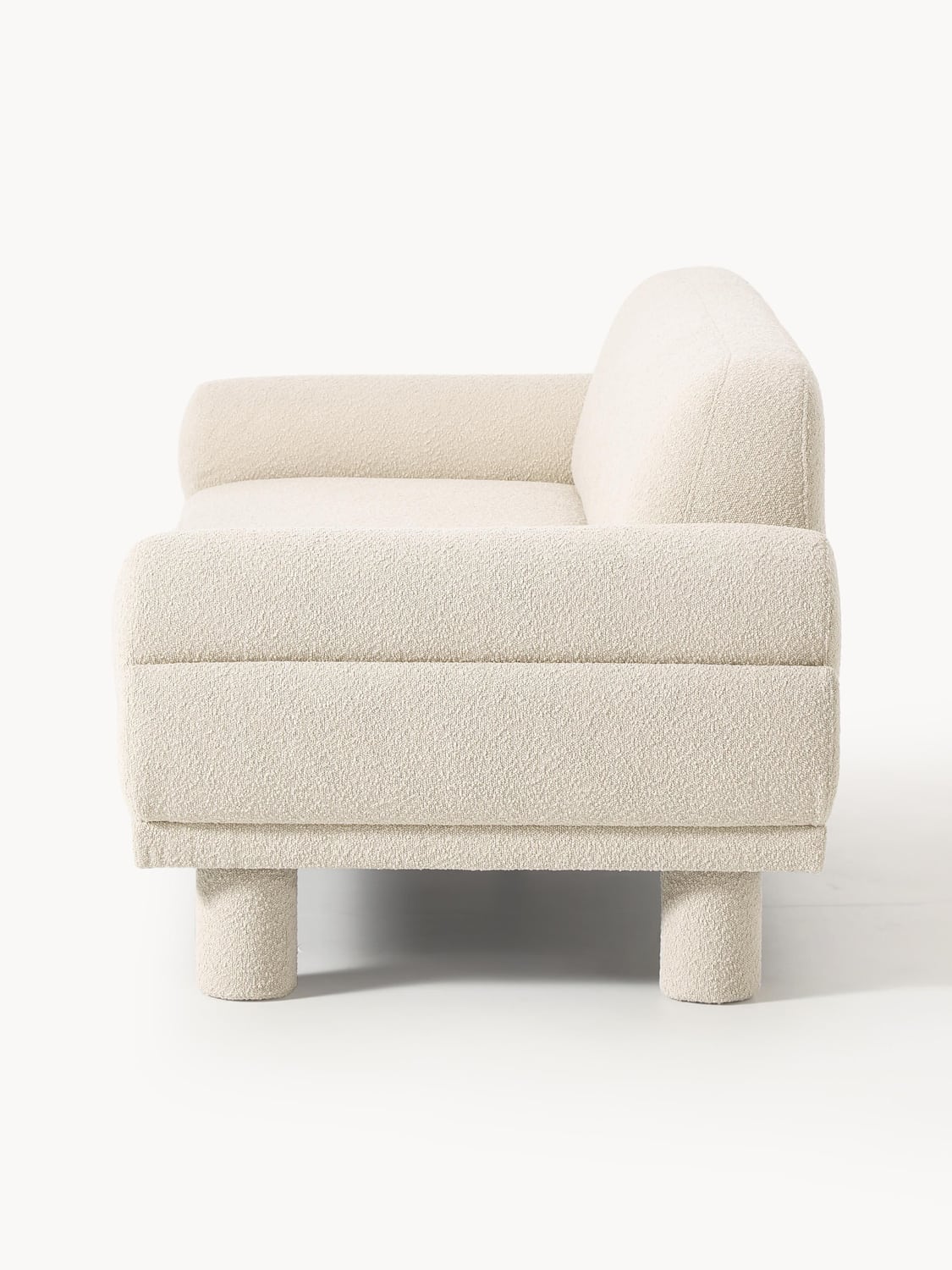 Lilo Bouclé Sofa (3-seater) — Light Grey