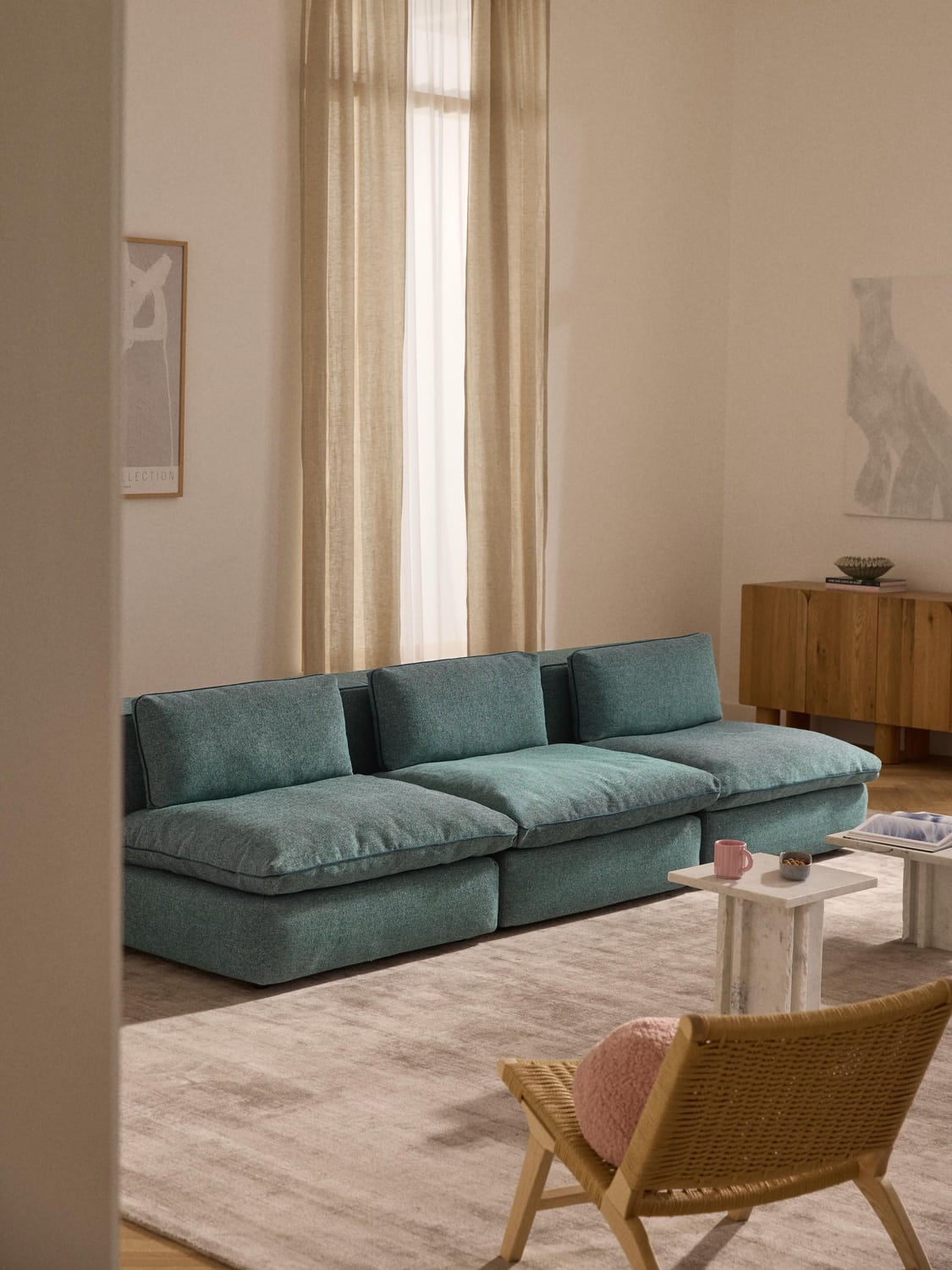 Felix Modular Sofa (3-seater) — Teal