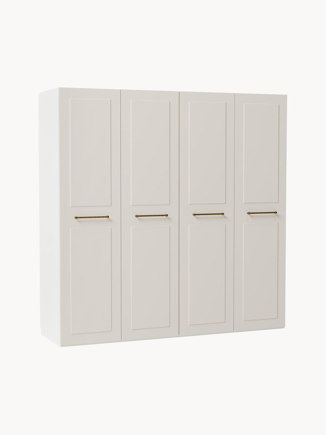 Charlotte Modular Hinged-Door Wardrobe, 200 cm Width, in various sizes — Light Grey