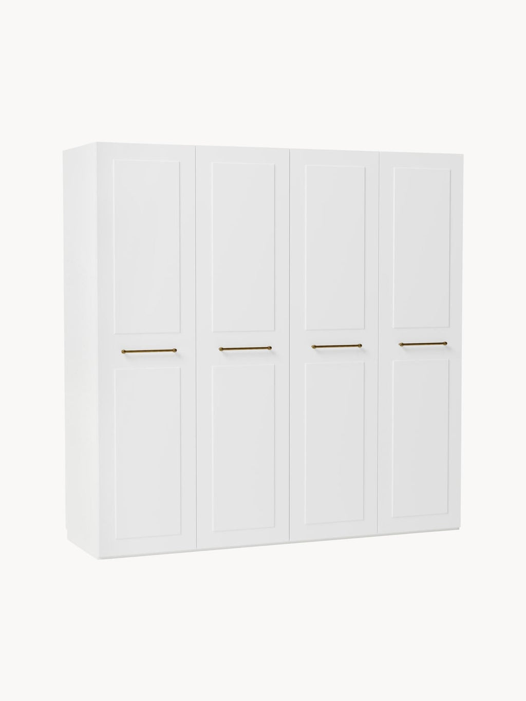Charlotte Modular Hinged-Door Wardrobe, 200 cm Width, in various sizes — Off-White