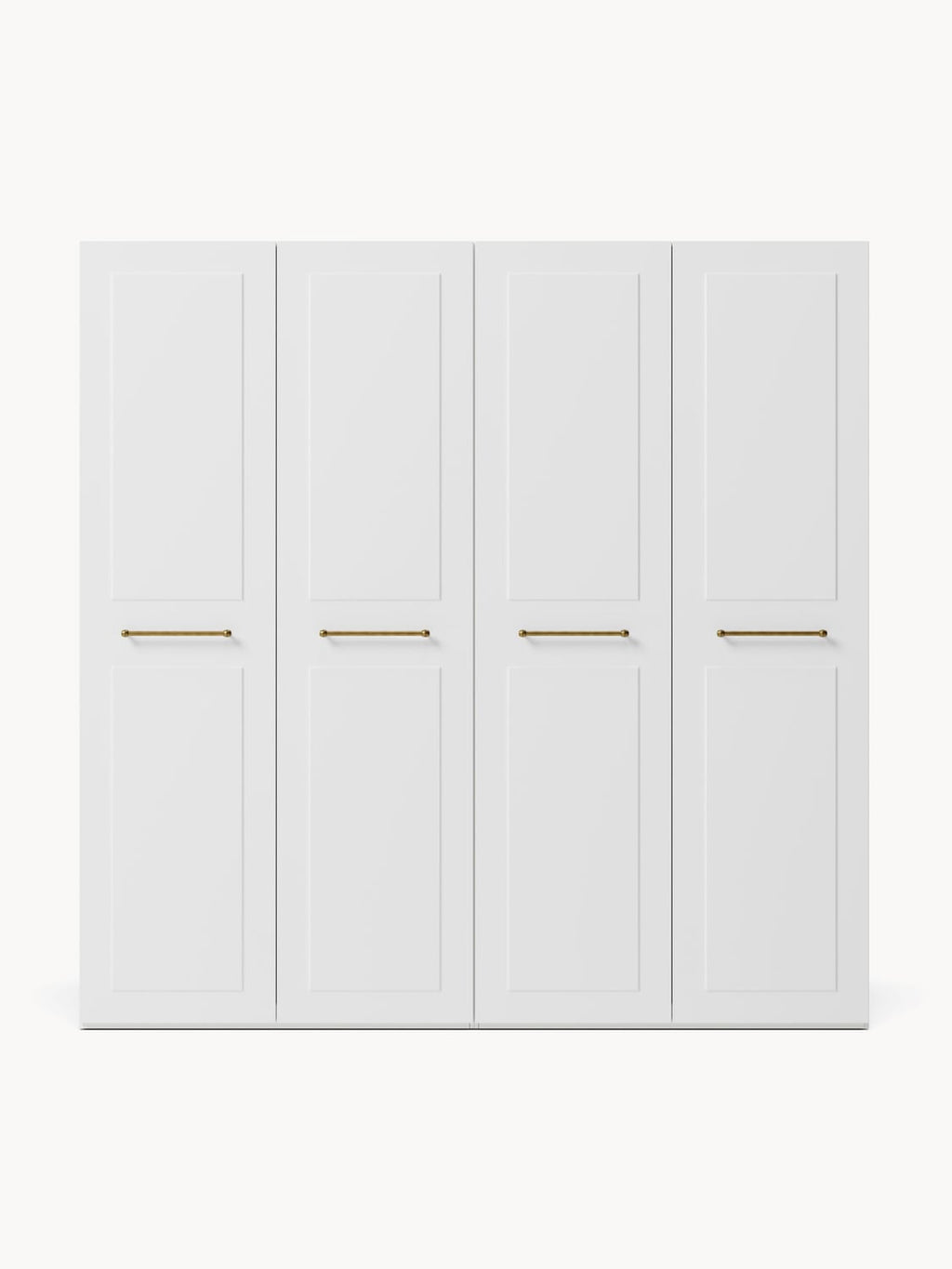 Charlotte Modular Hinged-Door Wardrobe, 200 cm Width, in various sizes — Off-White